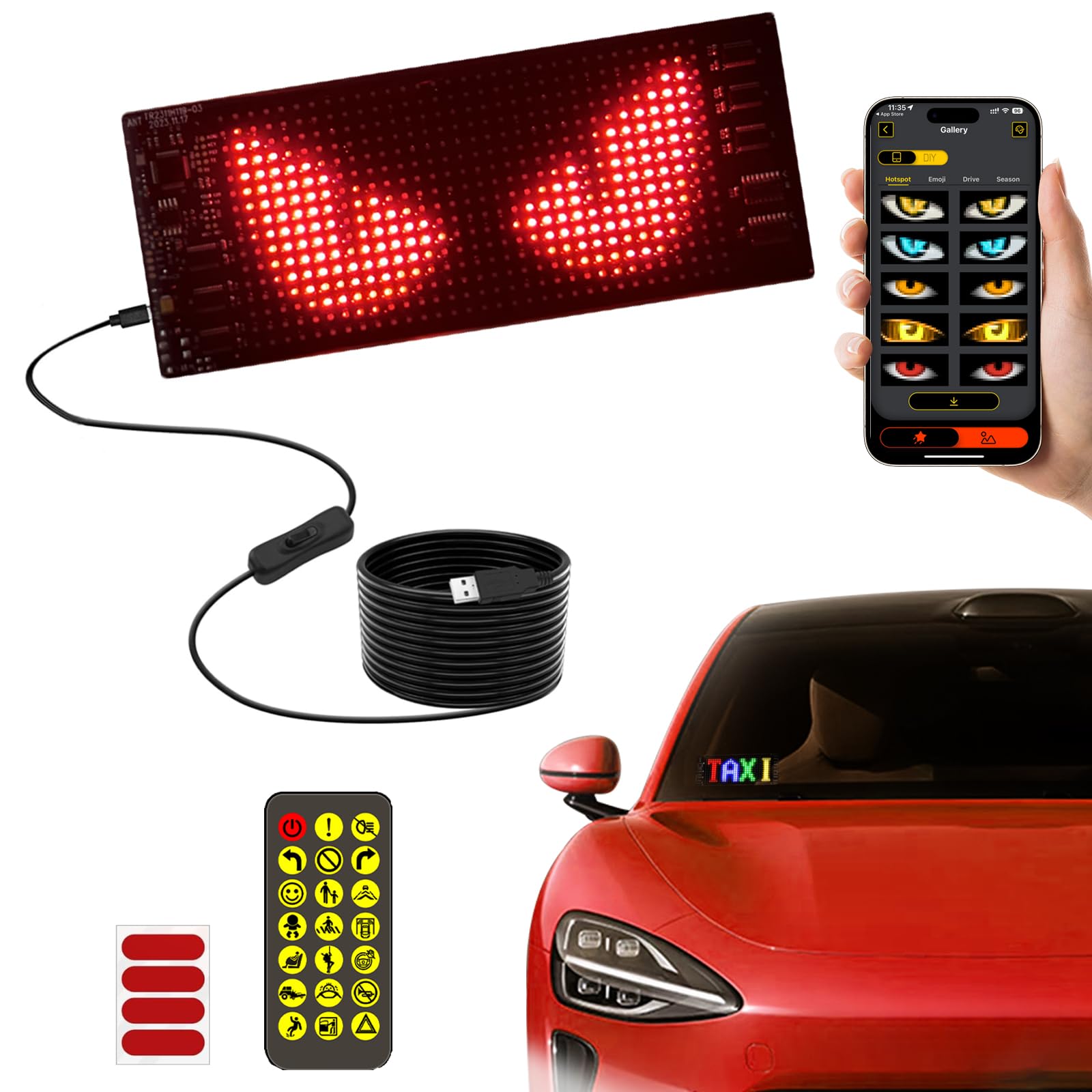 Super RGB LED Devil Eye Lights for Windshield 6.8